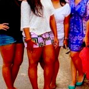 Custom wax print shorts